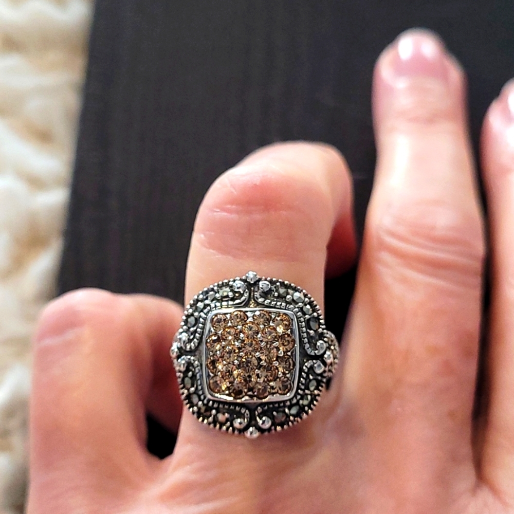 Sterling silver and CZ ring